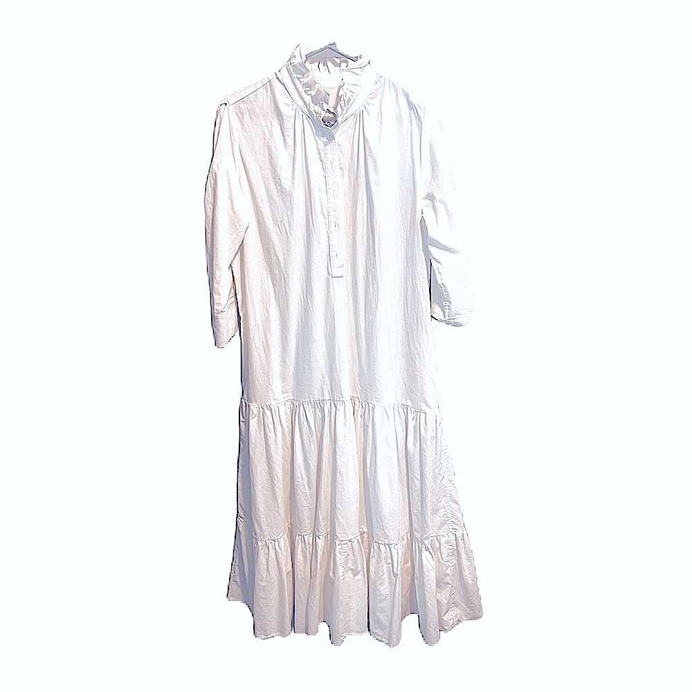 Evi Grintela Tiered Cotton Shirtdress, Sz. L. Gently Pre-owned.